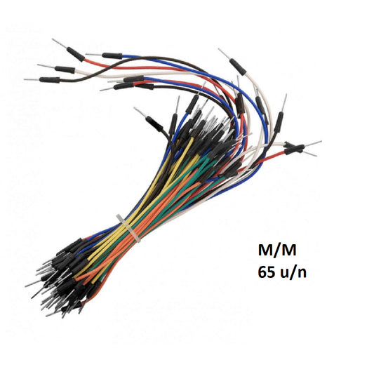 Cables Puente para Protoboard M/M lote de 65 piezas