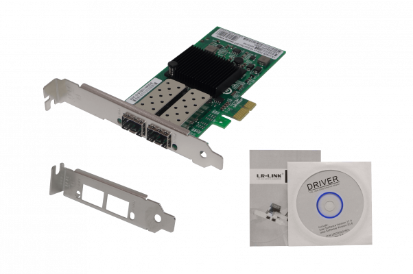 PCIE-2SFP Adaptador de Red LRLINK PCIe-x1 2-Puertos SFP 1G Servidor Chip Intel I350AM2