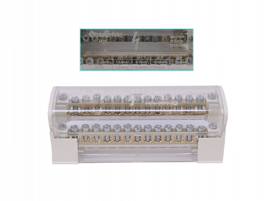 REPA-15. 2x15-Polos Distribuidor Bipolar 125A 40ºC 500V 1,5-25mm2