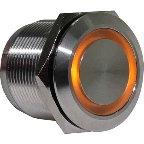 Pulsador antivandálico momentáneo iluminado Serie AVI - Ø 22mm - Blanco - Piloto LED 24VAC/DC