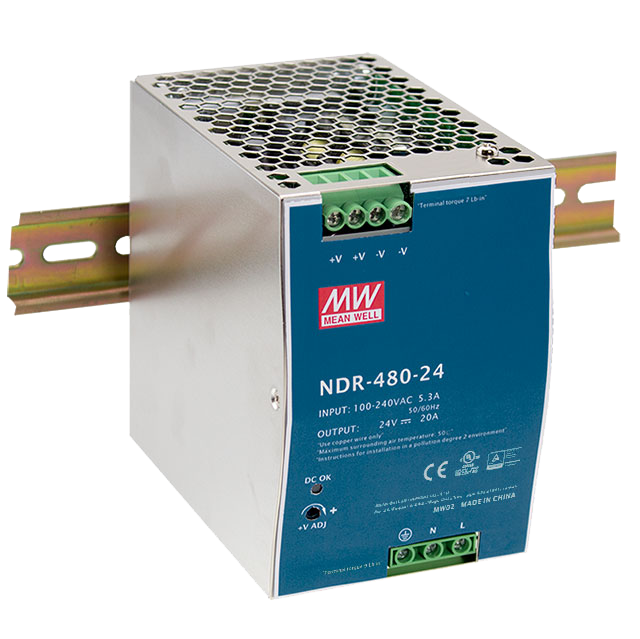 Fuente de poder Riel DIN metálica 480W NDR-480 - 24V