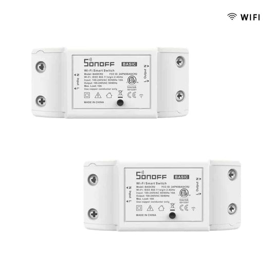 Lote de 2 Controladores de Conectividad Inalámbrica Sonoff Basic R2