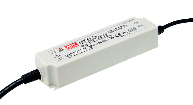 Driver LED plástico voltaje PFC IP67 60W LPF-60 - 12V