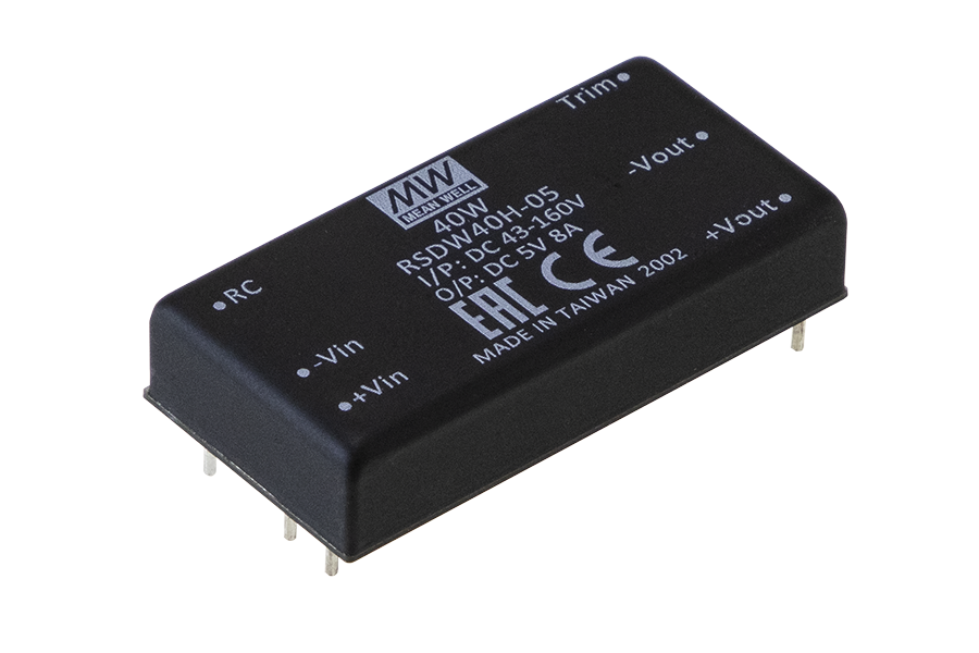 Conversor DC-DC módulo DIP ferroviario 40W RSD-RDDW40 - 40 a 160VDC - 48V