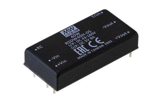 Conversor DC-DC módulo DIP ferroviario 40W RSD-RDDW40 - 18 a 75VDC - 3.3V