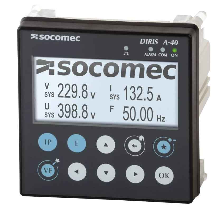 Analizador de Redes multifunción PMD Diris A40  RS485 MODBUS 3I 2O- Socomec - DIRIS A-40 PROFIBUS DPV1