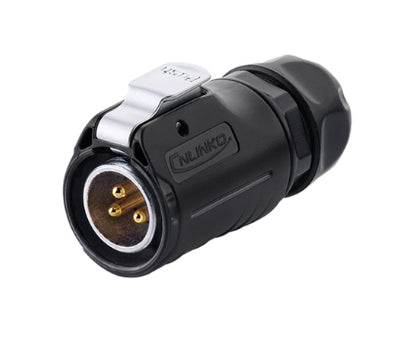 Conector Serie LP-20 Macho 3 Pines Plug Bloqueo CNLINKO