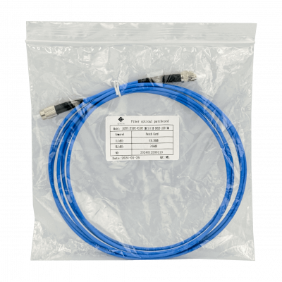 JBSTF3. Latiguillo de fibra óptica monomodo simplex ST-FC blindado LSZH de 3 metros, cable de 3,0 mm 9/125 µm