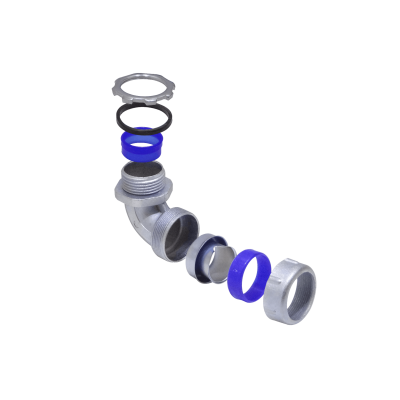 M25-SAC Metálico 3/4-Pulgada Conector Cónico Prensacables para Tubería Flexible Aislamiento IP65
