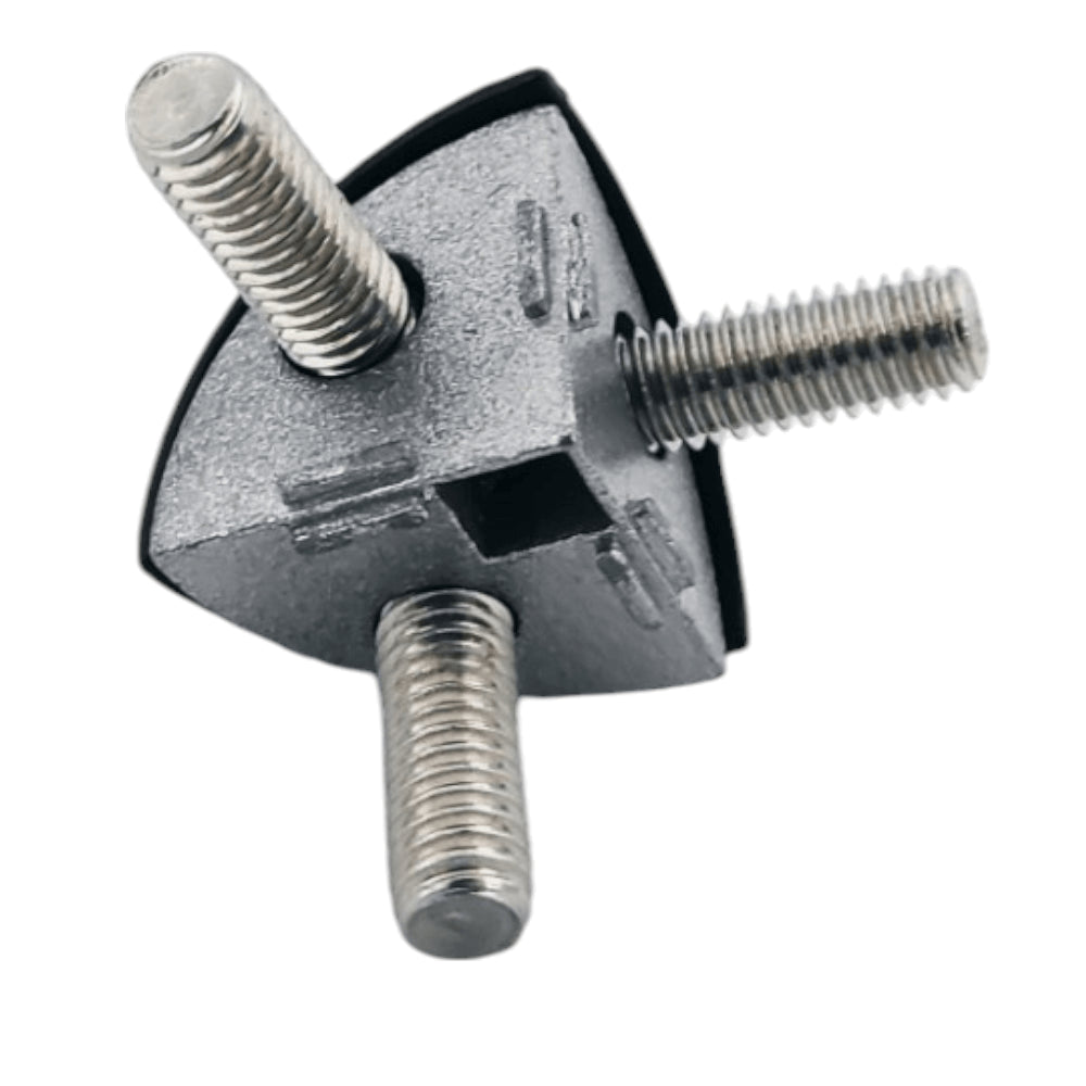 Unión semi esférica triple para perfil tslot 20x20 mm