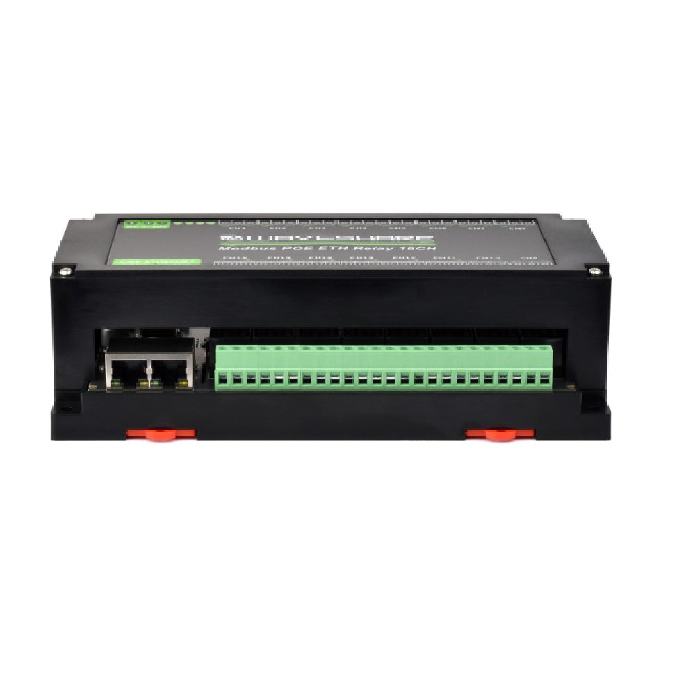 Tarjeta de Control de Relés 16 Puertos Ethernet Modbus TCP / RTU – Switch Industrial con Conectividad RJ45