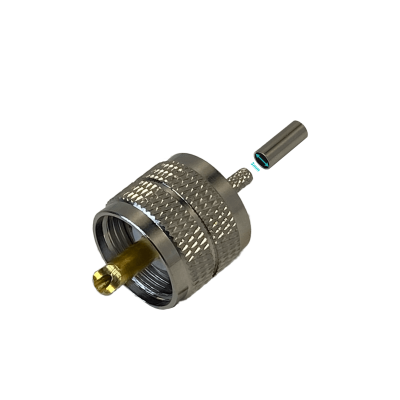 UM1C. UHF Macho RG316 Conector Coaxial para Crimpar CA100 RG174