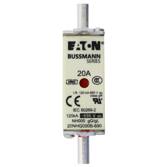 Fusible Bussmann tamaño NH000, 690VAC ,gL/gG, 120kA - 25A
