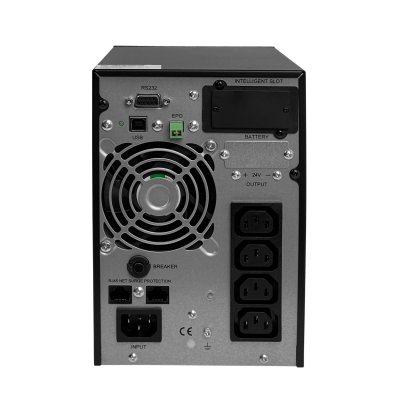 ESOLT-E1KVA ENERSAFE 108Wh 2 baterías de 9AH 1KVA 900W Tiempo de transferencia 0/4ms UPS Torre Online con puertos DB9H USB SNMP