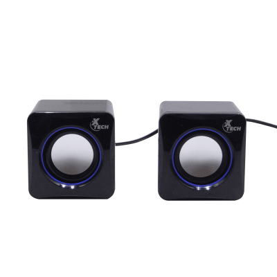XTS-110 XTECH Mini Parlantes2.0 5W req-USB-Power 3,5mm-M cable-90cm 7x7x7cm