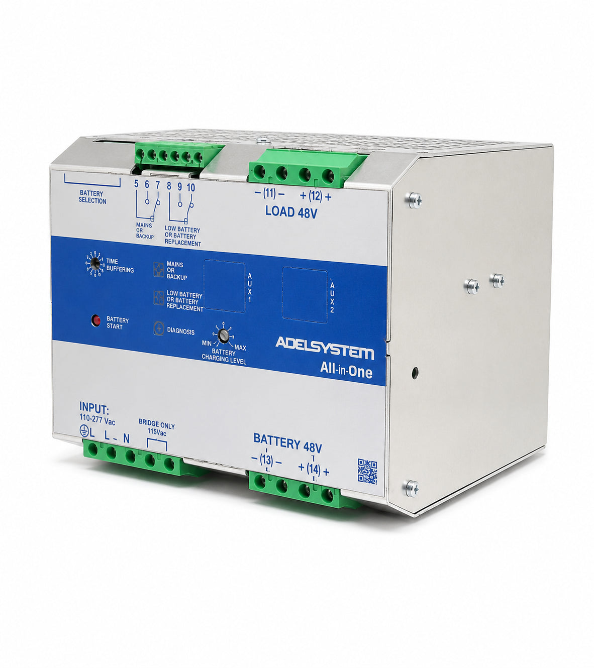 UPS en DC riel din MODBUS entrada 115-230VAC salida 48V 10A