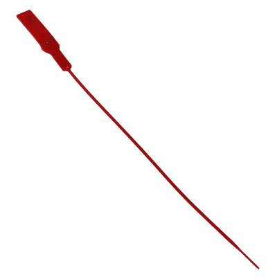 SELLO-R. 100 unidades precintos de seguridad Metalgrip plástico rojo 28cm de longitud
