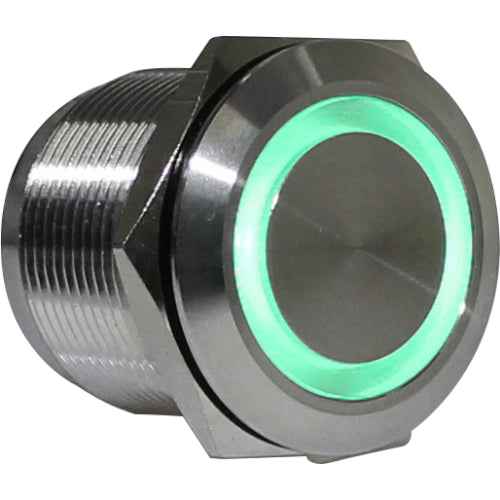Pulsador antivandálico momentáneo iluminado Serie AVI - Ø 22mm - Blanco - Piloto LED 24VAC/DC