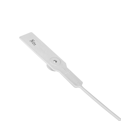 SELLO-B. 100 unidades de precintos de seguridad blancos Metalgrip de plástico, 28cm de largo