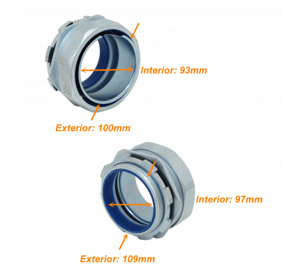 M110-SA. Metálico 110 mm Prensaestopas para cable flexible con aislamiento IP65