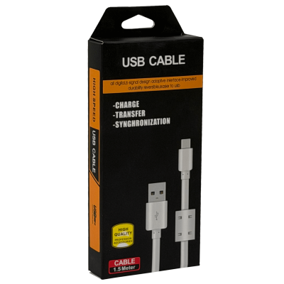 USBAMB15 Cable USB para Teléfonos Móviles de 1,5 metros, Conector A Macho a Micro B Macho, 150cm