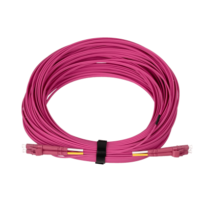 JF4LL30U UBIQUITI. Cable puente de fibra óptica multimodo MM dúplex OM4 de 30 metros con conectores LC a LC, cubierta LSZH de 2 mm