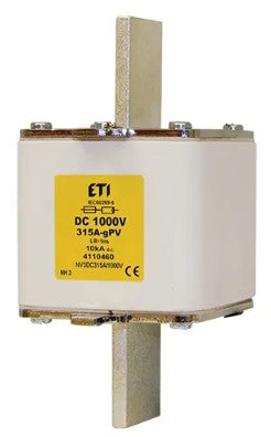 Fusible ETI 315A, 1000VDC curva gPV, tamaño NH3