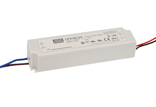 Driver LED plástico voltaje 60W LPV-60 - 15V