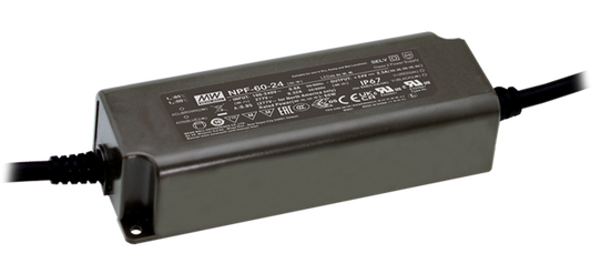 Driver LED plástico voltaje PFC IP67 60W NPF-60 - 15V