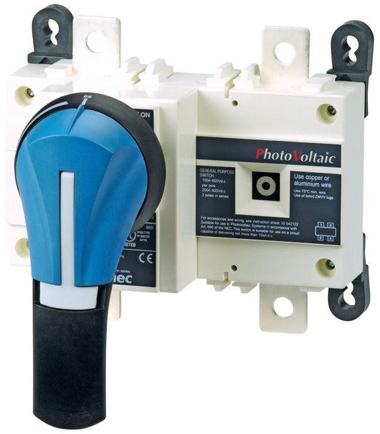 Interruptor - seccionador 1000VDC SIRCO PV, marca Socomec (Francia) - 4 polos - 630A