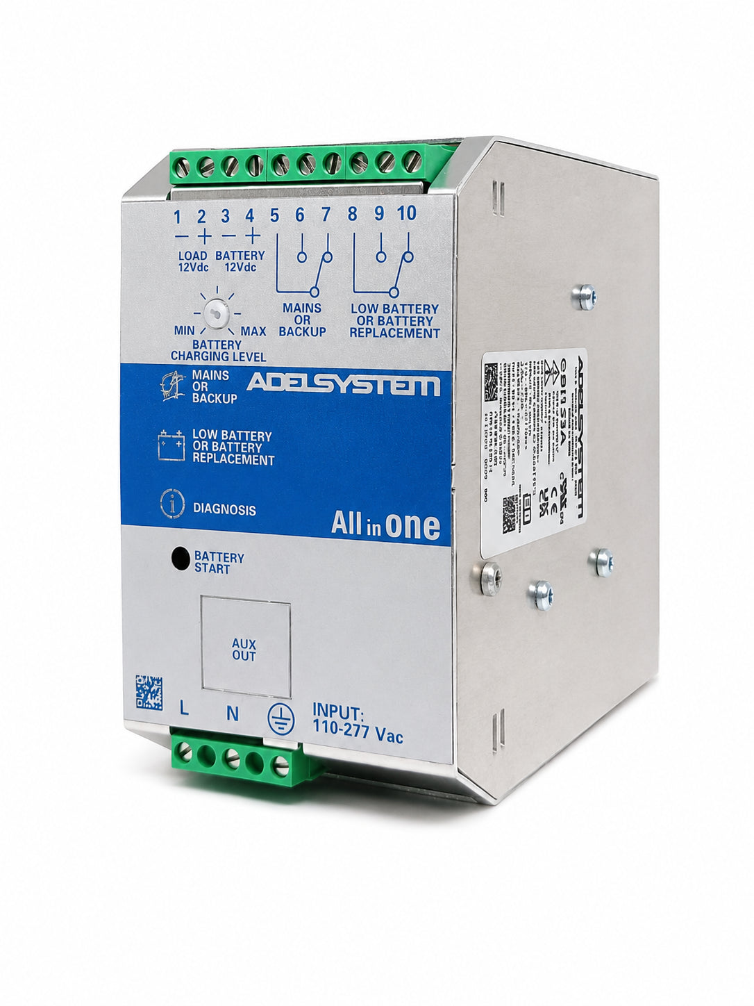 UPS en DC riel din entrada 115~230VAC salida 12V 3A