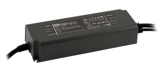 Driver LED plástico voltaje flicker IP67 PFC opción DALI DALI-2 200W PWM-200 - 24V - TY1 - Tuya (a pedido)