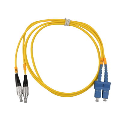JFSCF1. Cable Conectorizado de Fibra Óptica Monomodo SM Dúplex SC a FC de 1 metro, 3.0 mm, 9/125 µm