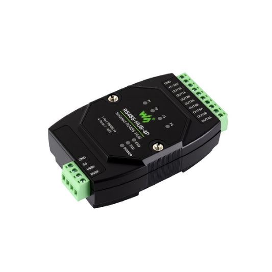 Concentrador Industrial RS485 Aislado de Cuatro Puertos – Waveshare