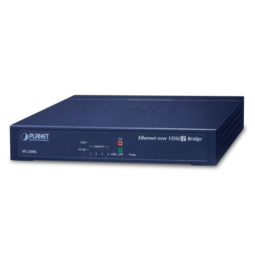 Extensor ethernet sobre cable de teléfono 10/100/1000T de 4 puertos a VDSL2: perfil 30a con vectorización G, RJ11