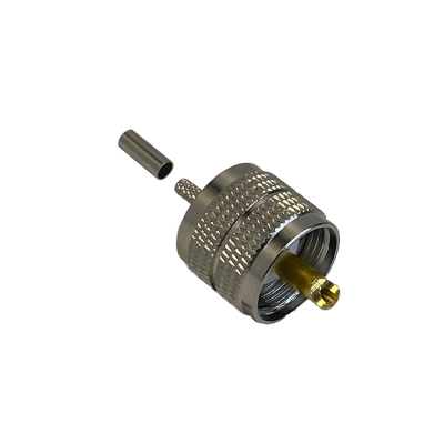 UM1C. UHF Macho RG316 Conector Coaxial para Crimpar CA100 RG174
