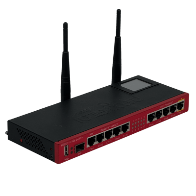 L009U-LIQ DE SEGUNDA MANO MIKROTIK 8-1000 1-SFP PANTALLA LCD USB L4 2,4GHz-1W-2x2 PoE-in/out 2-4dBi