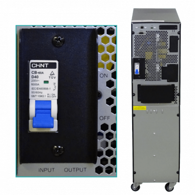 ESOLT-E6KVA ENERSAFE 832WH 6KVA 6000W 0ms 16x9AH Ampliable-192VDC UPS Torre En Línea