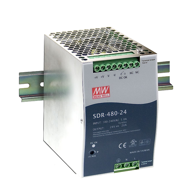 Fuente de poder Riel DIN 480W metal SDR-480 - 48V