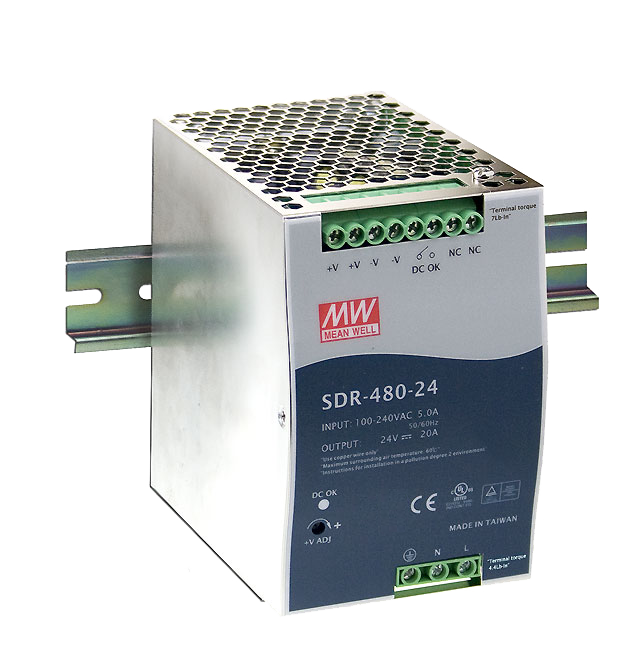 Fuente de poder Riel DIN 480W metal SDR-480 - 24V