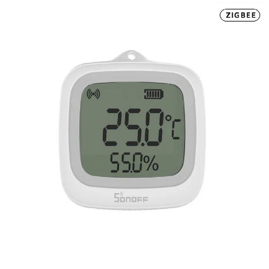 Detector de Temperatura y Humedad con Protocolo Zigbee Clasificación IP65 Pantalla Integrada – Sonoff SNZB-02WD