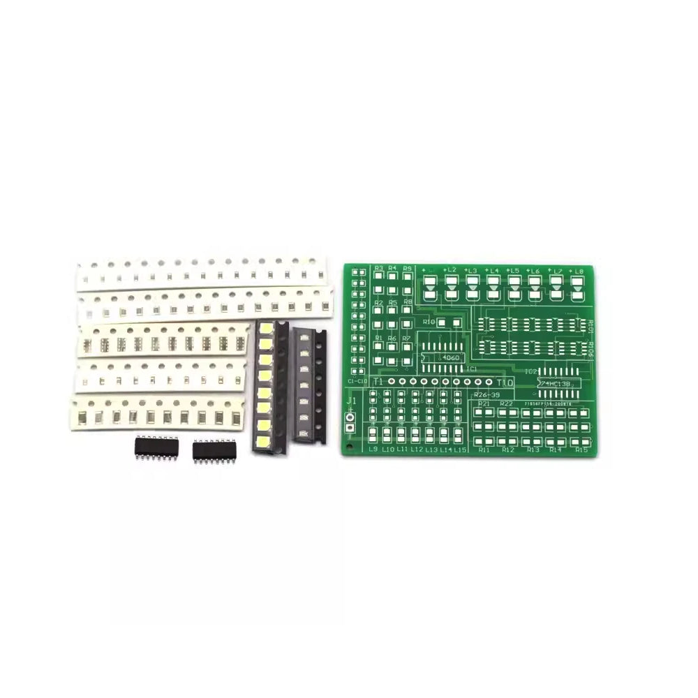 Conjunto de Componentes Electrónicos 1801 SMT SMD para Capacitación en Soldadura