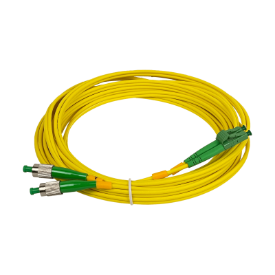 JFSBH5. Cable Conectorizado de Fibra Óptica Monomodo SM Dúplex LC/APC a FC/APC de 5 metros, 9/125 µm
