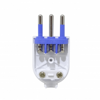 EMV2PTZ KALOP 2 Polos + Tierra 10A Clavija Macho Móvil Blanca con Polo a Tierra SL1002 KC44550