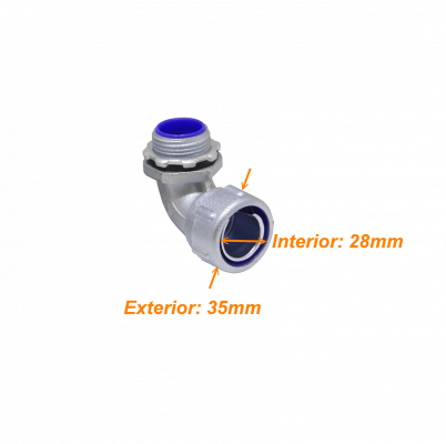 M25-SAC Metálico 3/4-Pulgada Conector Cónico Prensacables para Tubería Flexible Aislamiento IP65