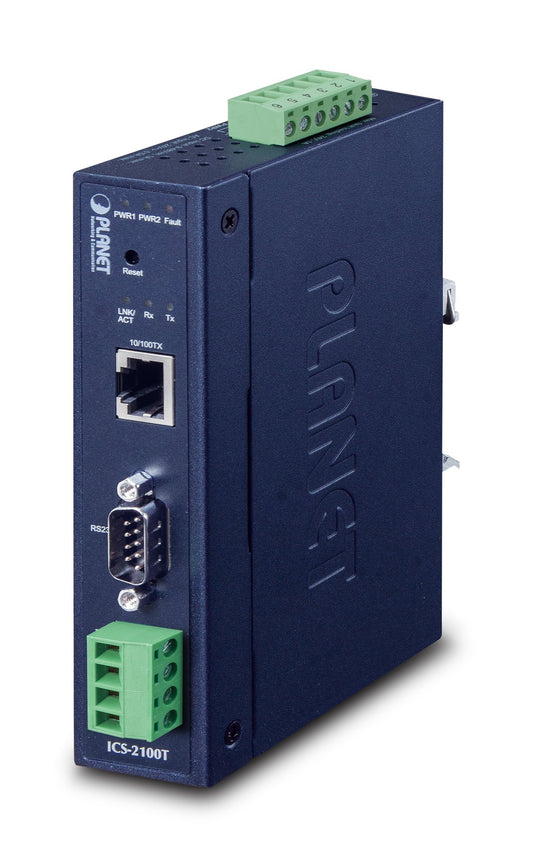 Servidor de Dispositivo Serie Industrial RS232/RS422/RS485 de 1 Puerto (1 x 10/100TX, -40~75 Grados C)