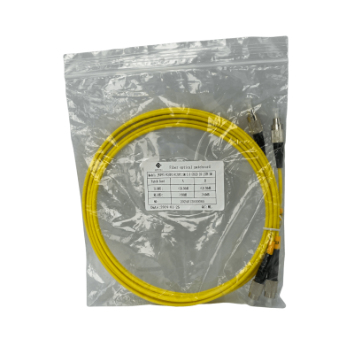 JFSFF2. Latiguillo de fibra óptica monomodo dúplex FC/UPC-FC/UPC de 2 metros, cable de 9/125 µm y 3 mm