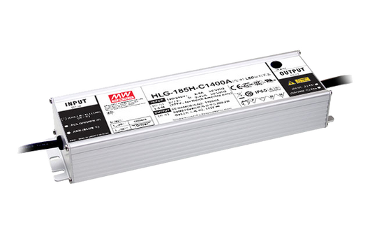 Driver LED carcasa metálica corriente 185W HLG-185H-C - 700mA (comúnmente usado) - AB - Ajuste Potenciómetro (Io) + 3 en 1