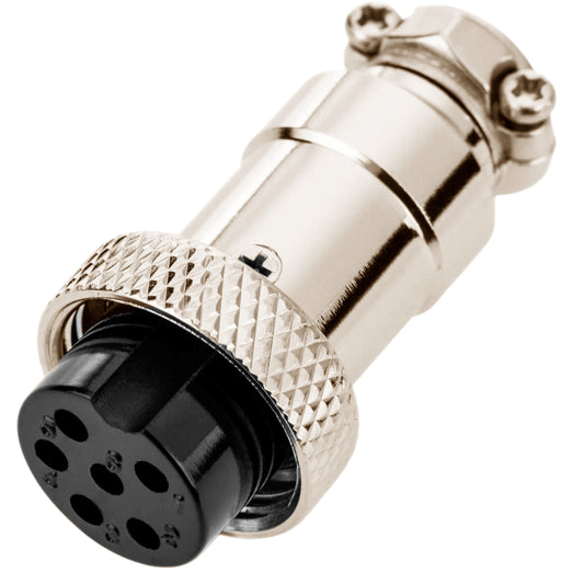 Acoplador de conductor Hembra GX16-6A de 6 contactos