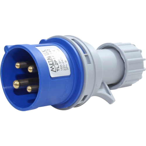 Enchufe industrial macho volante 220 a 250VAC 16 a 63A serie TL2P - 16A - 2P+T - 6H